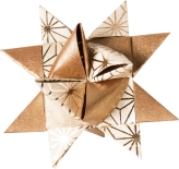 Faltstreifen-Set für Fröbelsterne 1 x 30 cm, 1,5 x 45 cm roségold auf natur/rosé/kupferfarben