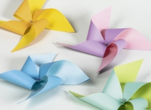 Tonpapier-Block Frühling A4 sonnengelb, mango, lachs, rosa, hellviolett, hellblau, wasserblau, min