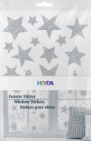 Fenster Sticker Sterne A4 silberfarben