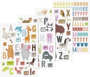 Fenster Sticker Alphabet / Tiere A4