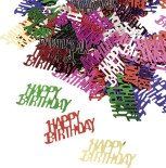 Aluflitter Happy Birthday ca. 2 - 3 mm multicolor