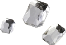 Glamoursteine-Mix Kristall 8 x 10 mm, 10 x 14 mm, 13 x 18 mm