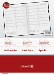 Tageskalender Buchkalender 2022 Blattgröße 21 x 29,7 cm A4