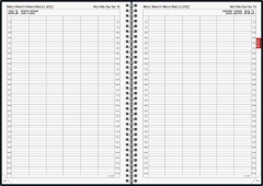Tageskalender Buchkalender 2022 Blattgröße 21 x 29,7 cm A4