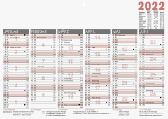 Jahreskalender Tischkalender 2022 A4 quer