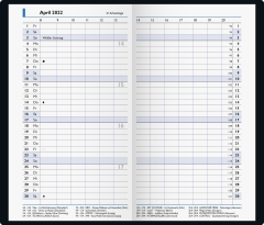 Monatskalender Taschenkalender 2022 Blattgröße 8,7 x 15,3 cm