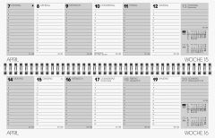 Wochenkalender Tischkalender 2022 Blattgröße 32,6 x 10,2 cm