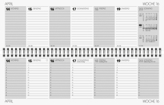 Wochenkalender Tischkalender 2022 Blattgröße 32,6 x 10,2 cm