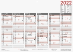 Jahreskalender Tischkalender 2022 A4 quer