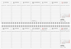 Wochenkalender Tischkalender 2022 Blattgröße 29,7 x 10,5 cm